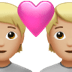 💑🏼 couple with heart: medium-light skin tone display on Apple